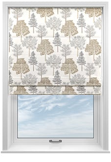 Coppice Faux Silk, Bronze - Motorised Roman Blind
